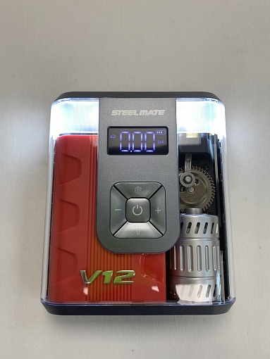 STEEL MATE V12 Пусковое устройство с компрессором 12000MAH/800A/31k/6BAR