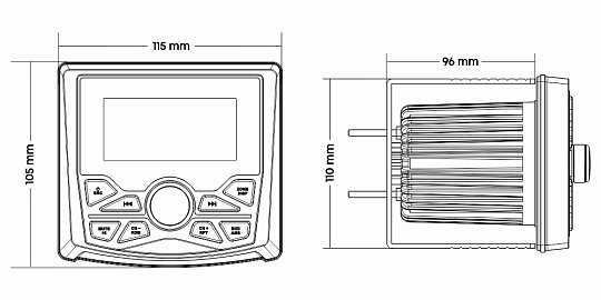 Морской MP3/USB ресивер ACV AMR-602SB