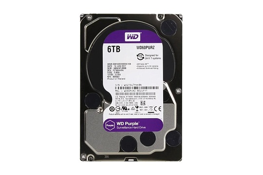 Жесткий диск HDD 6Tb WD Purple, WD60PURZ