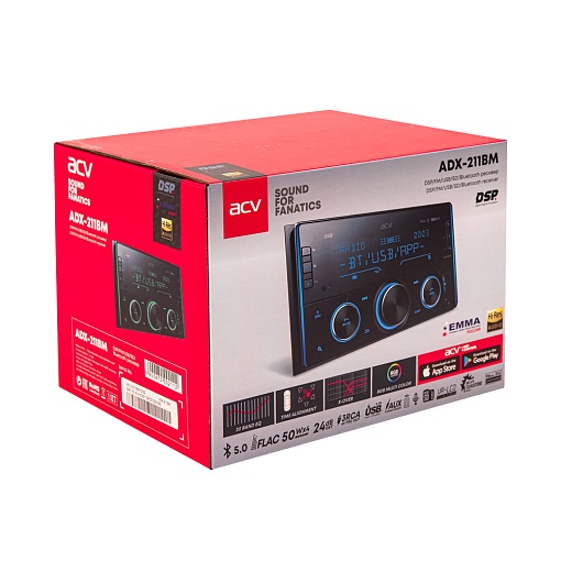 Автомагнитола DSP/FM/USB/SD/Bluetooth ACV ADX-211BM DSP