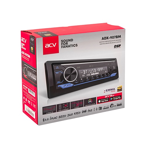 Автомагнитола DSP/FM/USB/SD/Bluetooth ACV ADX-907BM DSP