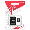 Карта памяти microSDXC 128Gb 10 class Smartbuy UHS-1 с адаптером