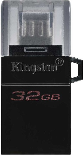 Flash накопитель Kingston DataTraveler microDuo 3 G2 DTDUO3G2/32GB, черный