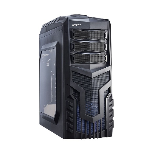 Корпус Miditower ExeGate EVO-8203N-Blue, EX277151RUS