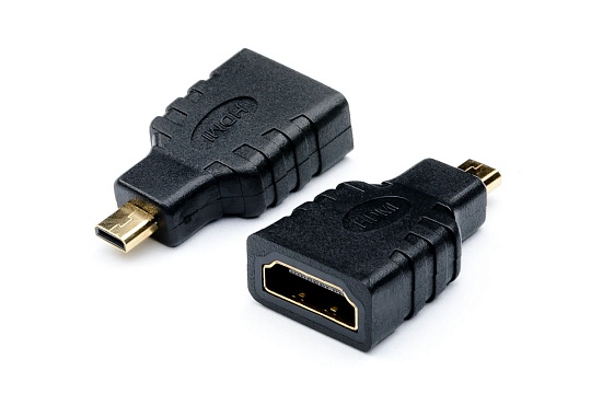 Переходник HDMI(f) - microHDMI(m) ATcom AT6090, черный