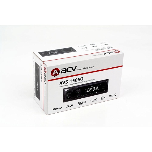 Магнитола ACV AVS-1505G 1din с зеленой подсветкой