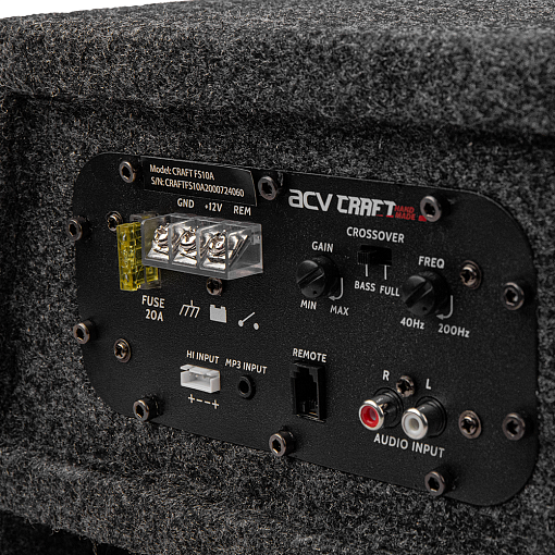 Активный плоский сабвуфер 10" 1800Вт ACV CRAFT FS10A