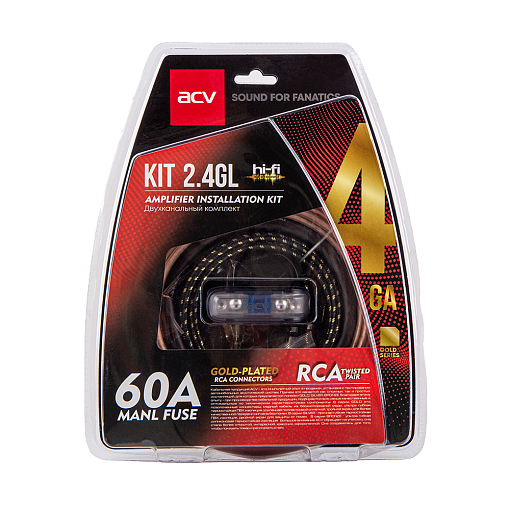 Комплект проводов для двухканального усилителя ACV KIT 2.4GL