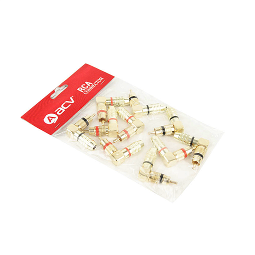 RCA коннектор угловой ACV RCA-65UD