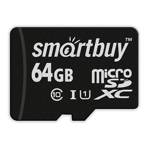 Карта памяти microSDXC 64Gb 10 class Smart Buy UHS-1 с адаптером