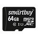 Карта памяти microSDXC 64Gb 10 class Smart Buy UHS-1 с адаптером
