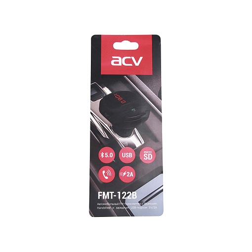FM-трансмиттер с Bluetooth/AUX/MicroSD ACV FMT-122B