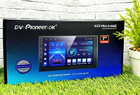 DV-PIONEER.OK AX3 Mini Магнитола 2-Din Android 14 4+64Gb WiFi BT
