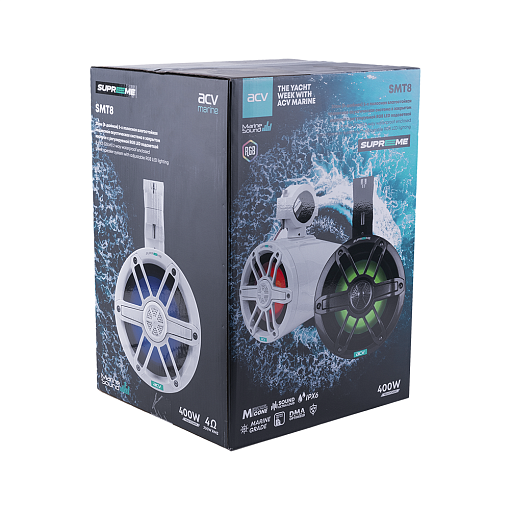 Акустика корпусная 8" 200 Вт с регулируемой RGB подсветкой ACV SMT8WL