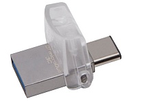 Flash накопитель Kingston DataTraveler microDuo DTDUO3C/32GB, серебристый