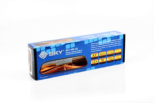 Зеркало заднего обзора с монитором SKY MR-43