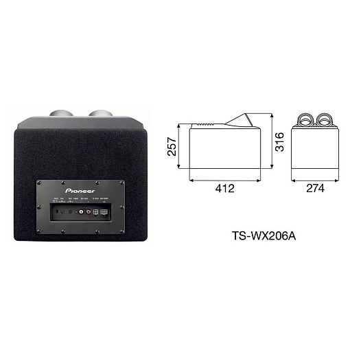 Активный корпусной сабвуфер Pioneer TS-WX206A