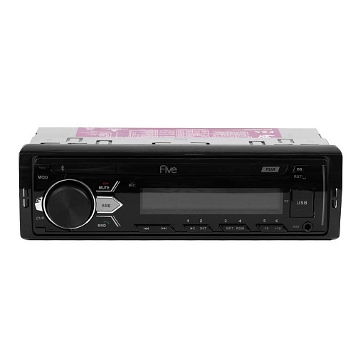 FIVE F24R (1din/красная/Bluetooth/USB/AUX/SD/FM/4*50)