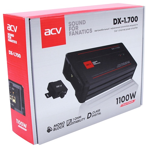 Автомобильный усилитель 1х700 Вт ACV DX-1.700
