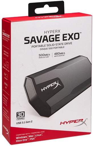 Внешний SSD 480Gb Kingston Savage EXO, SHSX100/480G