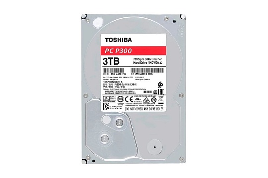 Жесткий диск HDD 3Tb TOSHIBA P300, HDWD130UZSVA
