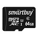 Карта памяти microSD 64Gb 10 class PRO Smart Buy UHS-1 U3 с адаптером