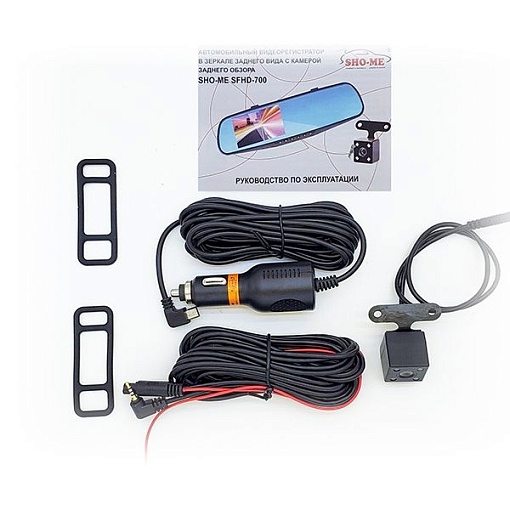 Видеорегистратор-зеркало SHO-ME SFHD-700, 3.5" 2 камеры черный