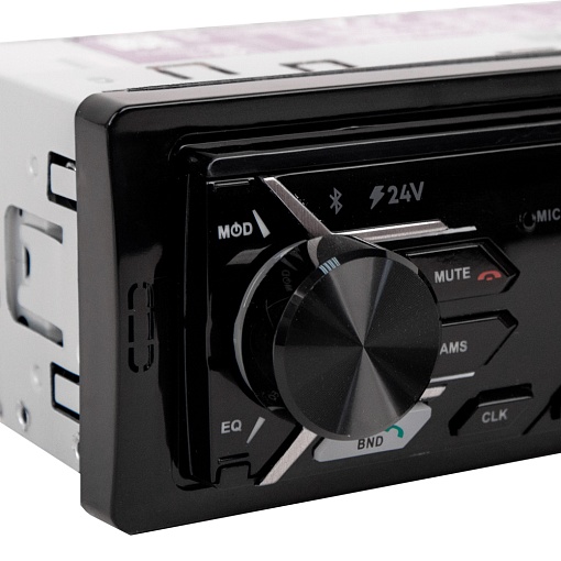 Автомагнитола FIVE F34W 1din ресивер 24V!/белая/BT/USB/SD/FM/AUX/MP3/4*45/фикс.панель