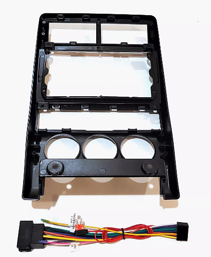 AutoLED ZKT-022 Рамка 9" LADA Priora 13-18 нижняя кнопка B-MOD черная