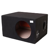 Короб под сабвуфер 10" (стандарт) с трубой (черный) (K.2.20)