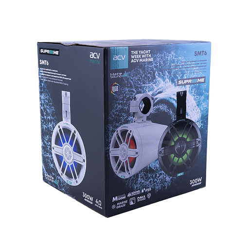 Акустика корпусная 6,5" 150 Вт с регулируемой RGB подсветкой ACV SMT6WL