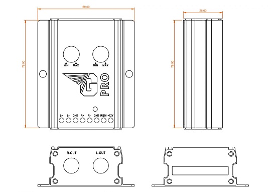 DL Audio Gryphon Pro High Level to RCA Преобразователь сигнала высокого уровня в сигнал 