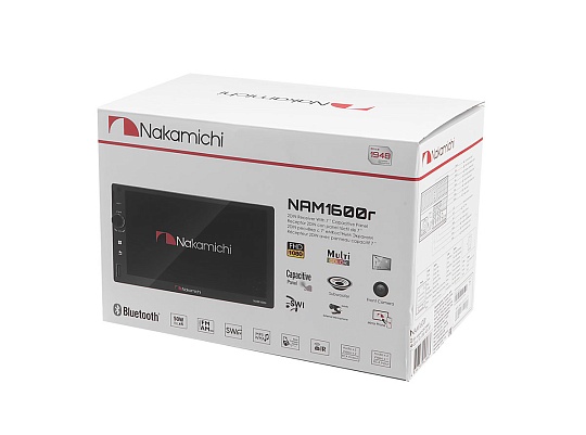 Nakamichi NAM1600r 2-DIN Медиа-ресиверUSB MP3 SD BT 172*97мм