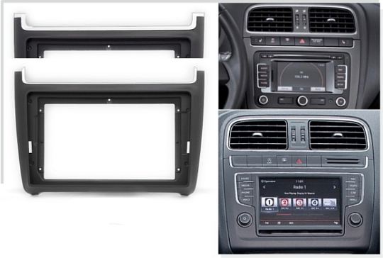 Переходная рамка CARAV 22-538 9" Volkswagen Polo 2009+