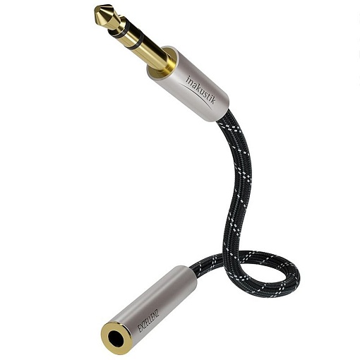 Кабель INAKUSTIK Exzellenz Extension Audio Cable, 1,5m, 6.3mm jack<>6.3mm jack(F), 006046015