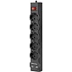 Сетевой фильтр Defender DFS 751 1.8 м,, черный