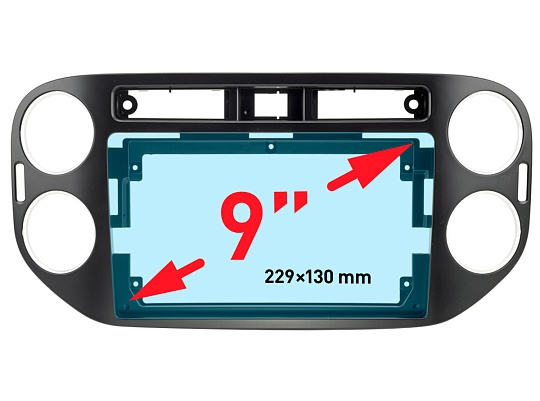 Incar RVW-FC581 Рамка 9" VW Tiguan 11+ Black