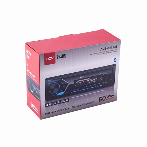 Магнитола FM/USB/SD/AUX с Bluetooth ACV AVS-814BM