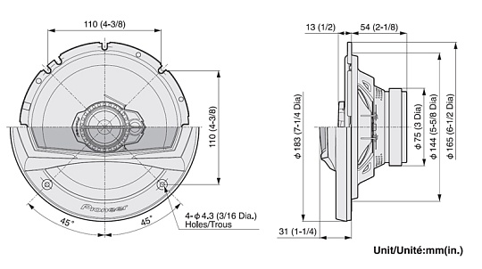 Автоакустика Pioneer TS-A1723I
