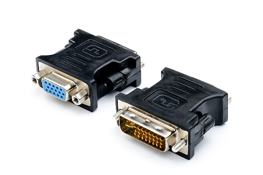 Переходник DVI-I(m) - VGA(f) ATcom, AT1209, 24 pin, черный