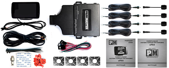ParkMaster 23U-4-AX-Black Универсальная система парковки 4 черн датчика тип АX индикатор 23