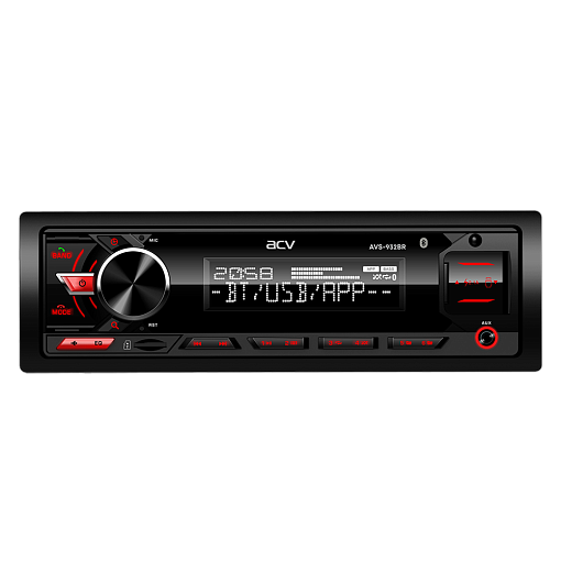 Автомобильный FM ресивер с BLUETOOTH, USB, SD, красная подсветка ACV AVS-932BR
