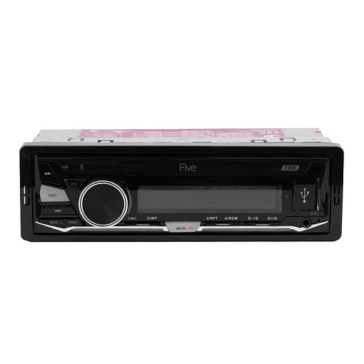 FIVE F20R (1din/красная/Bluetooth/USB/AUX/SD/FM/4*50)