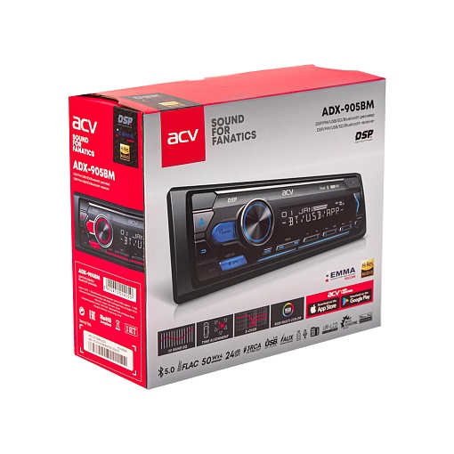 Автомагнитола DSP/FM/USB/SD/Bluetooth ACV ADX-905BM DSP