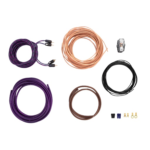 Комплект проводов FIVE AK-2.8 (2-кан усилителя 8AWG/Mini ANL 40A)
