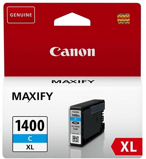 Картридж струйный CANON PGI-1400XLC, 9202B001