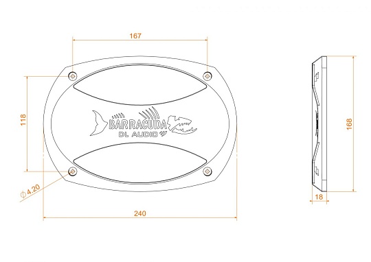 Защитная сетка DL Audio Barracuda 69 Grill Orange