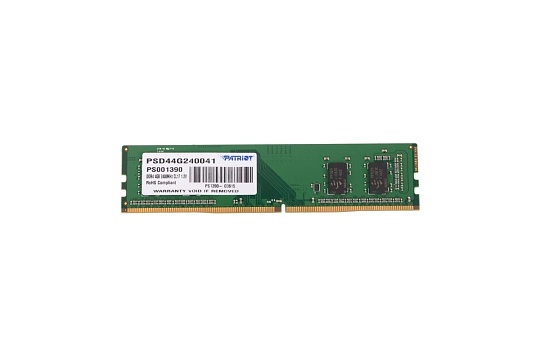 Модуль памяти DIMM DDR4 4Gb PATRIOT PSD44G240041