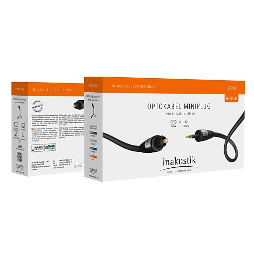 Кабель INAKUSTIK Star Optical Cable, Toslink - Miniplug 3.0 m, 00312131