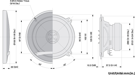 Автомобильные колонки Pioneer TS-E1302I 5 дюймов